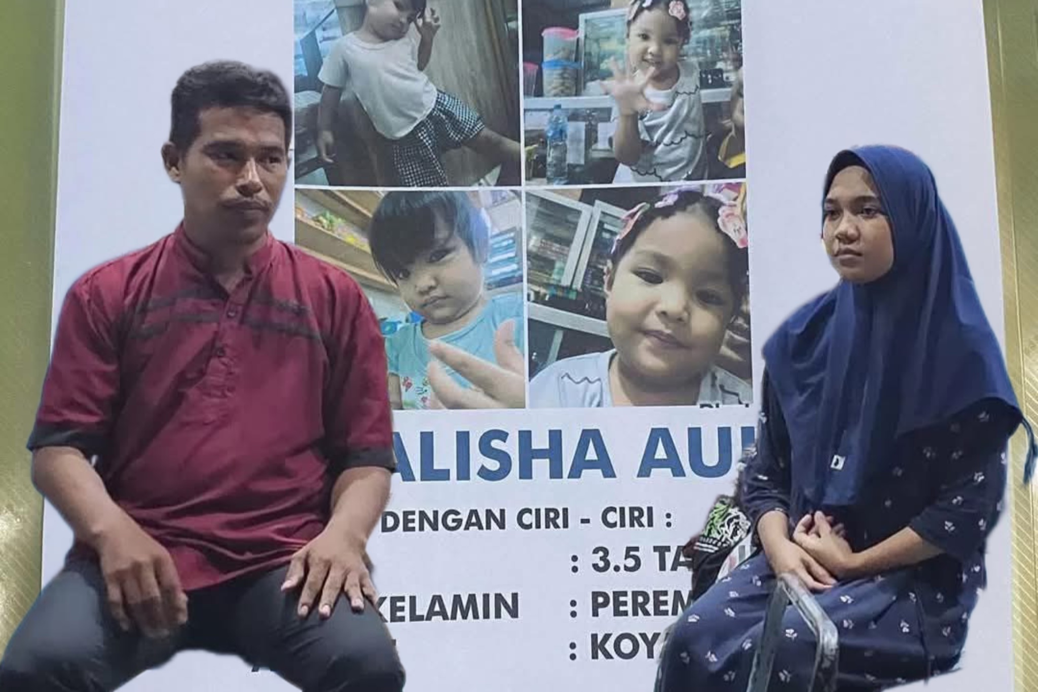 Kolase Foto - Kedua Orang Tua Alm. Nur Alisha.