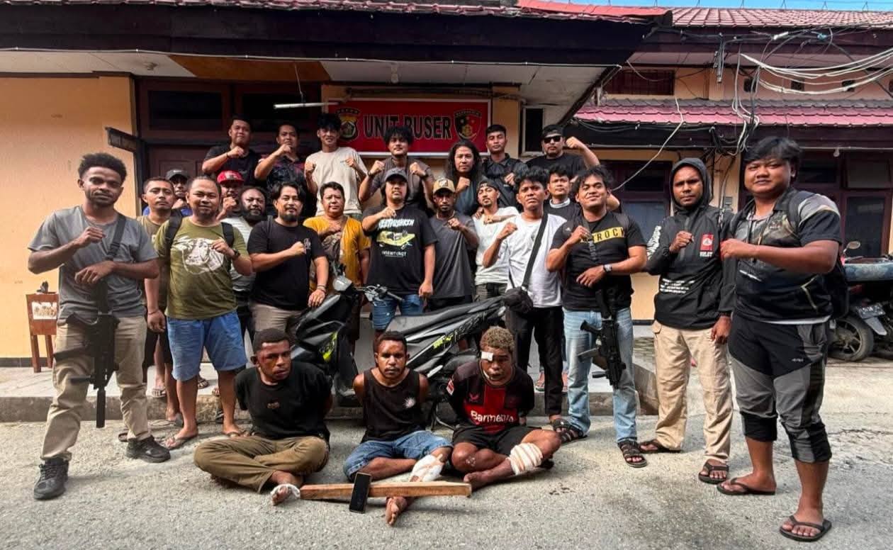 Resmob “Hantu Cycloop” berhasil ringkus Tiga pelaku begal di Sentani.