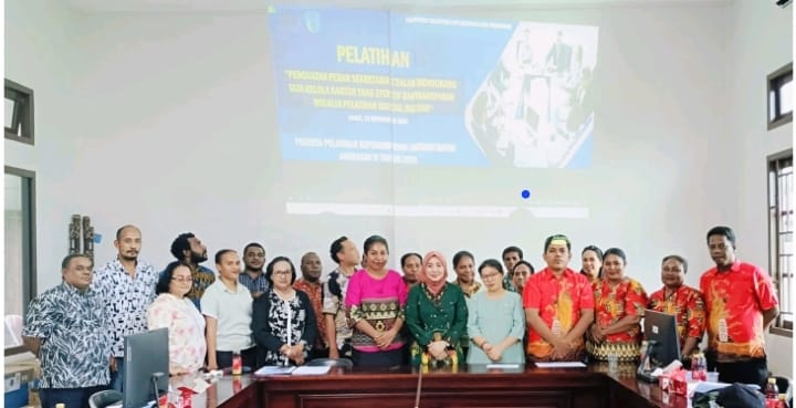 Pelaksanaan sosialisasi serta pelatihan digital inklusif yang digelar pada 11–12 September 2025 di Ruang Rapat Dinas Perindagkop Asmat. Foto : Istimewa/Bataspapua.com