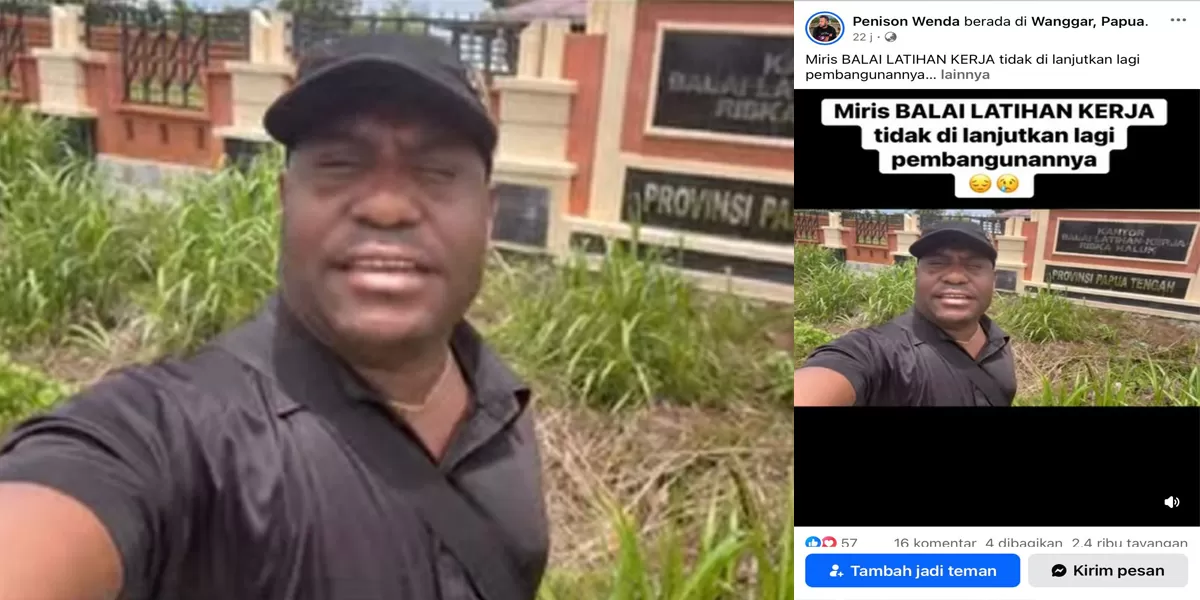 BLK Ribka Haluk Nabire kembali disorot setelah video viral meminta Gubernur Meki Nawipa melanjutkan pembangunan fasilitas pelatihan kerja di Kaladiri, Papua Tengah. (Dok. Tangkapan Layar)