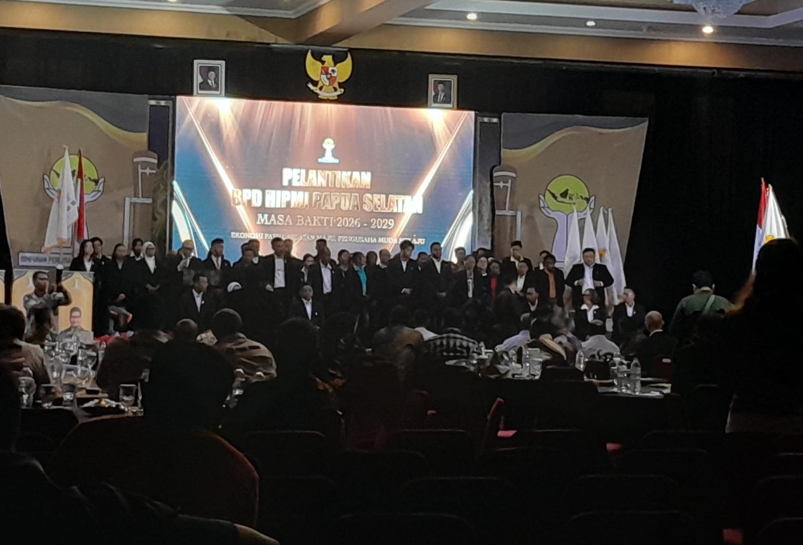 Pelantikan pengurus HIPMI Papua Selatan di Merauke. Foto: Bataspapua.com/AL
