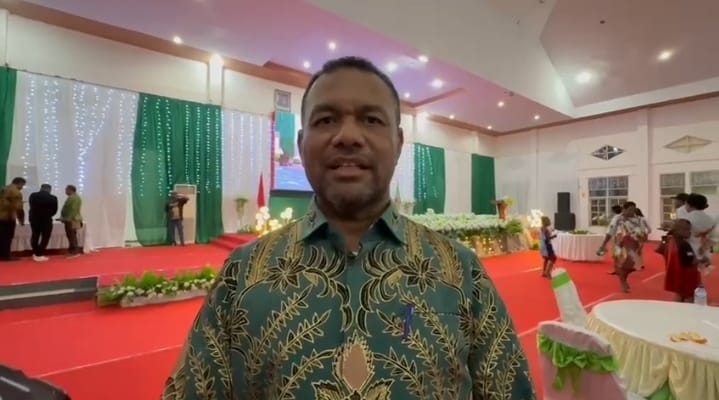 Bupati Kabupaten Mappi, Kristosimus Yohanes Agawemu. Foto: Tangkapan Layar
