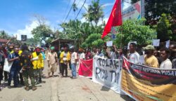 Forum Independen Mahasiswa–West Papua (FIM-WP) menggelar aksi demonstrasi pada Selasa, 7 April 2026, di Kota Jayapura. Foto: Istimewa