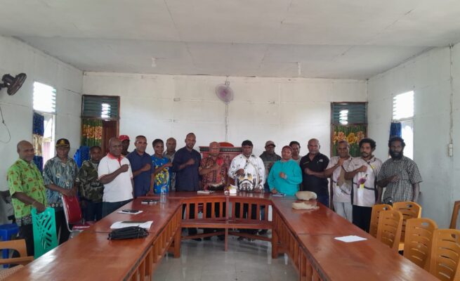Pertemuan Perkumpulan Persatuan Kerukunan Masyarakat Koroway bersama MRP Papua Selatan di Tanah Merah, Kabupaten Boven Digoel, Papua Selatan. Foto: Jamal Y.Bwariat/Bataspapua.com