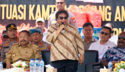 Wakil Menteri Dalam Negeri (Wamendagri) Republik Indonesia, Ribka Haluk, turun langsung menghadiri prosesi perdamaian konflik perang suku yang digelar di Markas Kepolisian Resor (Mapolres) Jayawijaya, Kabupaten Jayawijaya, Provinsi Papua Pegunungan, Sabtu (23/5/2026).