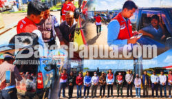 PT Pertamina Patra Niaga Regional Papua Maluku bersama tim gabungan lintas sektoral menggelar inspeksi mendadak (sidak) terhadap penyaluran Bahan Bakar Minyak (BBM) bersubsidi di Merauke. Foto: Kolase Bataspapua.com