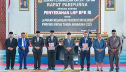 Pemerintah Provinsi Papua kembali mempertahankan opini Wajar Tanpa Pengecualian atau WTP dari Badan Pemeriksa Keuangan (BPK) Republik Indonesia atas Laporan Keuangan Pemerintah Daerah (LKPD) Tahun Anggaran 2025. Foto: Istimewa