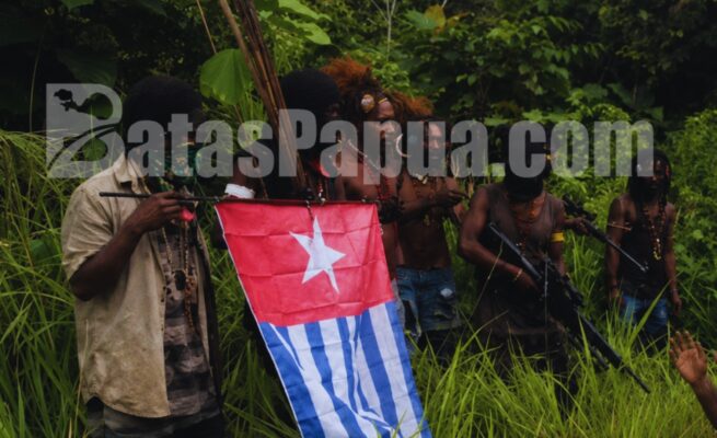 Ilustrasi Tentara Pembebasan Nasional Papua Barat–Organisasi Papua Merdeka (TPNPB-OPM). Foto: Bataspapua.com/Tangkapan Layar.