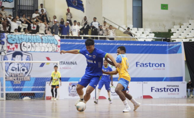 Kompetisi yang diikuti 16 tim futsal tingkat SMA dari Kota Jayapura dan sekitarnya ini berlangsung selama tiga hari, 23–25 Juli 2026, di GOR Cenderawasih, Jayapura. Foto: Bataspapua.com/Ist