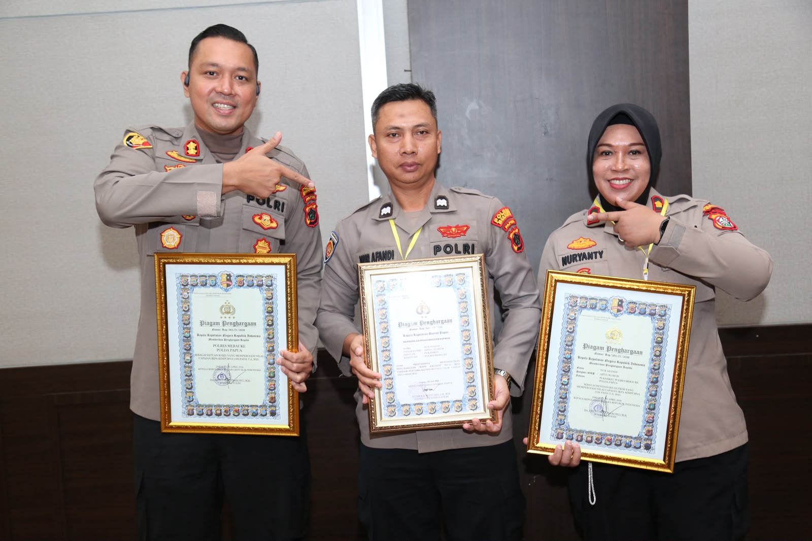 Polres Merauke Terima Penghargaan Kapolri atas Capaian IKPA Sempurna Tahun Anggaran 2025. Foto: Ist