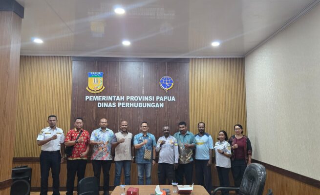 Dinas Perhubungan Provinsi Papua Selatan koordinasi lintas instansi di Perhubungan Provinsi Papua. Foto: Bataspapua.com/Ist