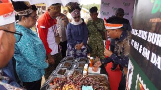 PT Bio Inti Agrindo (BIA) turut berpartisipasi dalam Pameran Pembangunan dan Potensi Kampung yang digelar di halaman Kantor Distrik Ulilin, Kabupaten Merauke, Sabtu (1/8/2026). Foto: Bataspapua.com/Ist