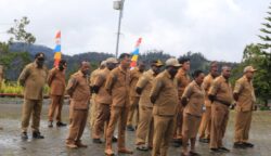 Apel pagi Pemkab Pegunungan Bintang, Senin (10/8/2026). Foto: Bataspapua.com/Ist