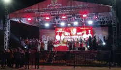Malam puncak peringatan HUT ke-81 Kemerdekaan RI yang digelar di Kapsul Waktu Merauke, Senin (17/8/2026).