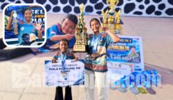 Duo kakak-adik asal Merauke, Papua Selatan, Aurila Aena dan Audeena, di Kejuaraan Renang Piala Panglima TNI yang berlangsung di Jayapura, Papua, pada 25–27 September 2026. Foto: Bataspapua.com