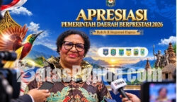 Wakil Menteri Dalam Negeri (Wamendagri) Ribka Haluk dalam acara Apresiasi Pemerintah Daerah Berprestasi Batch II Regional Papua di Jakarta, Senin (28/9/2026) malam. Foto: Bataspapua.com