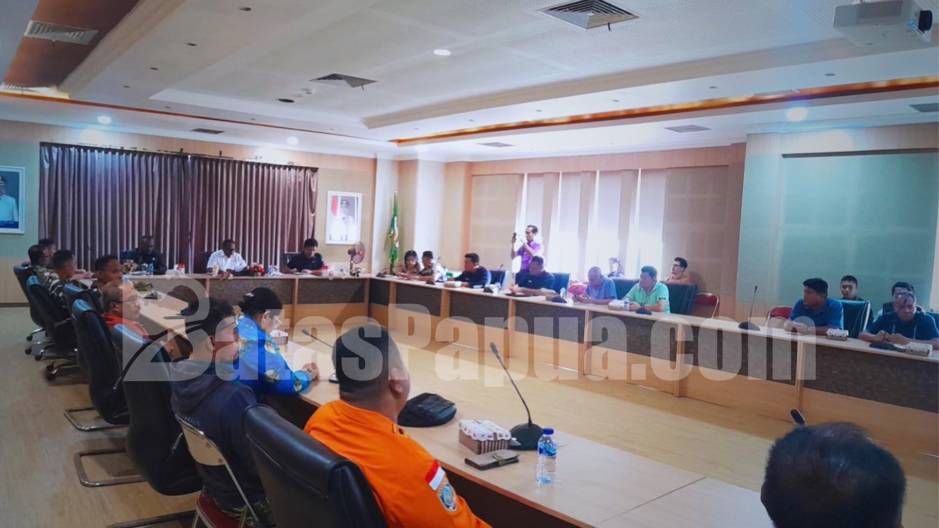 Rapat Koordinasi kebakaran hutan dan lahan di kantor bupati Merauke. Foto: Bataspapua.com/Jam's