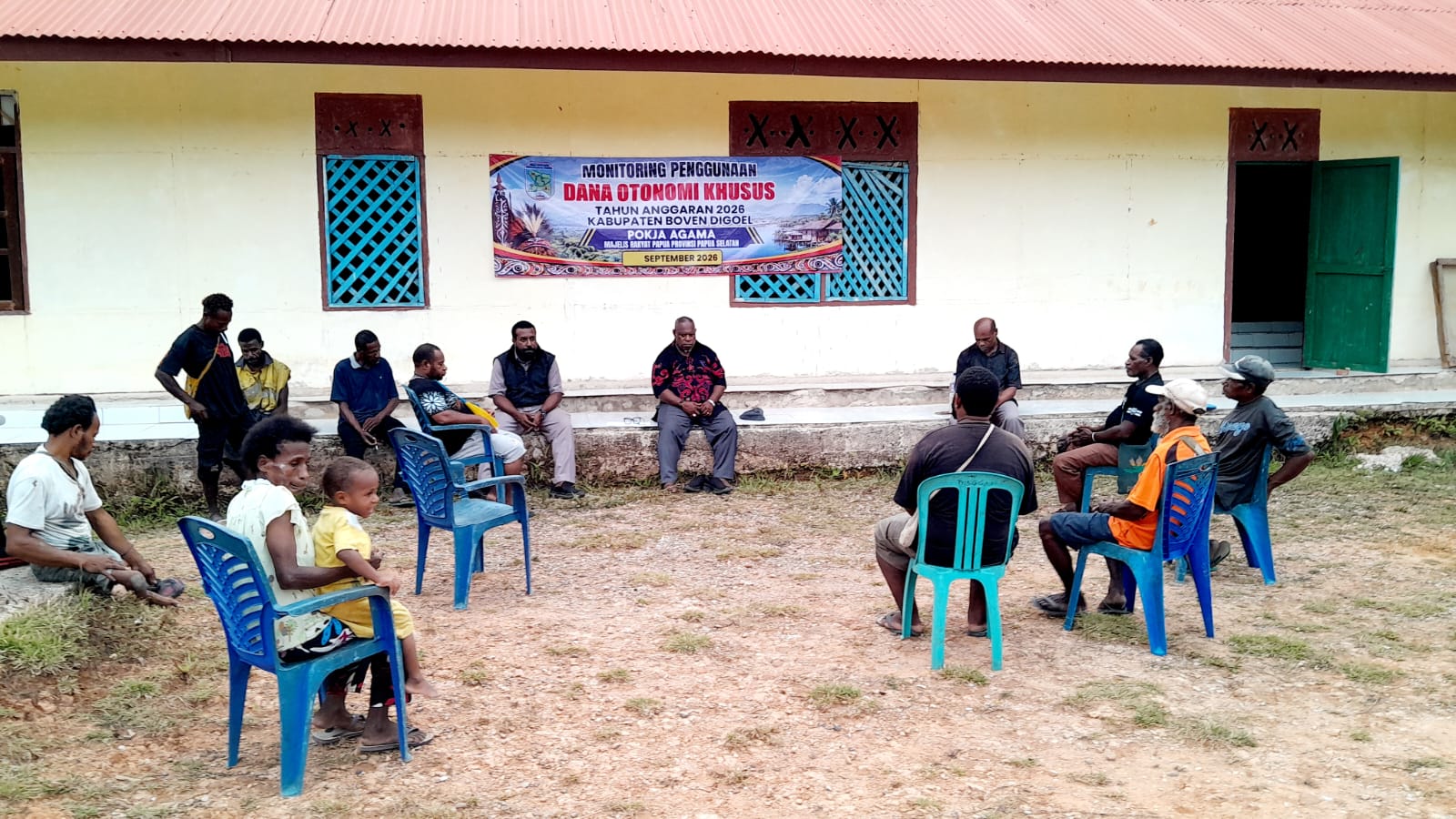 MRP Papua Selatan lakukan monitoring di Kampung Ginggumop, Kabupaten Boven Digoel, Papua Selatan. Foto: Bataspapua.com/Jamal